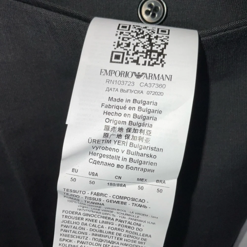 EMPORIO ARMANI dress pants black